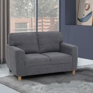 2 Seater Fabric Sofa In Grey Colour