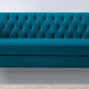 Caraven 2 Seater Velvet Sofa In Navy Blue Color