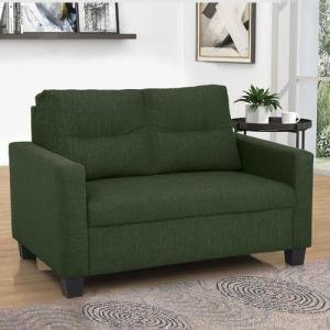 2 Seater Fabric Sofa In Sap Green Colour
