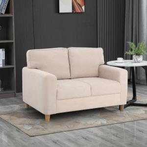 2 Seater Fabric Sofa In Biege Colour