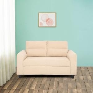 2 Seater Fabric Sofa In Beige Colour