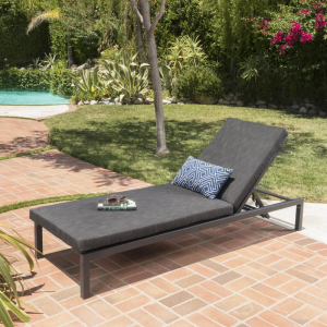 WS Outdoor Swimming Poolside Lounger (Black)