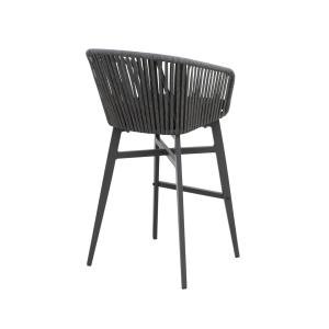 WS Outdoor Bar Chair 1 Garden Patio Bar stool For Balcony Chair (Dark Grey)