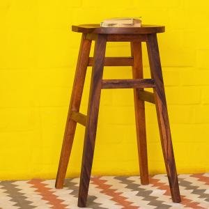 Duraster Vismit Modern Sheesham wood Bar Stool #1