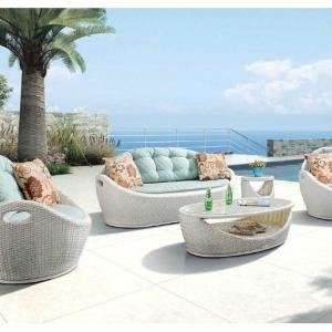 Crocetta Outdoor Sofa Set 3 Seater , 2 Single seater and 1 Center Table (Off White)
