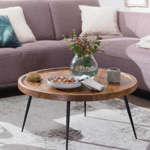 Albi Solid Wood Rounded Center Table