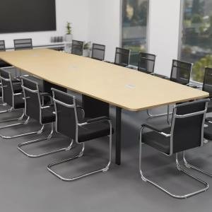 Meeting Table for Office Furniture High Quality & Unique Design Made in Particle Board/ MDF/Plywood with Metal Base Wire Manager