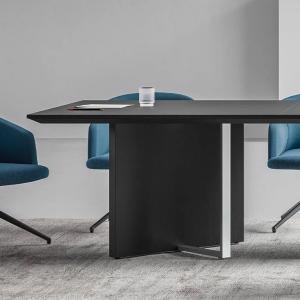 Conference Table for Office Furniture Made in Particle Board/ MDF/Plywood with Metal Legs and Meeting Table